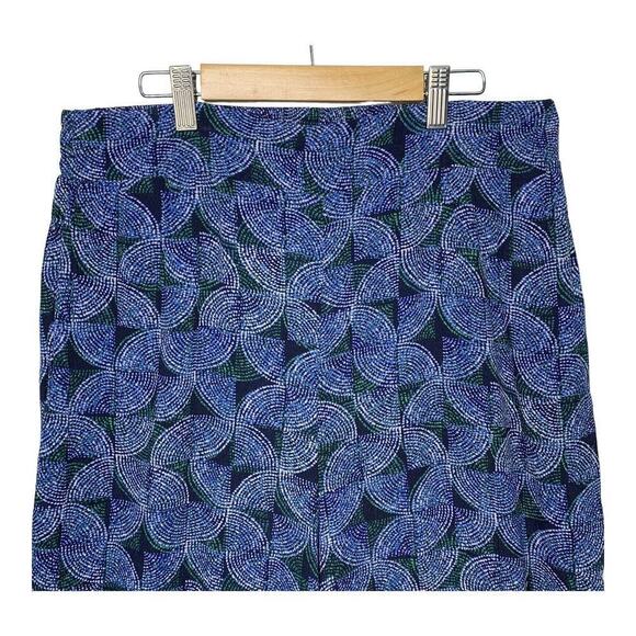 Evereve Laurena Geo Pattern Wide Leg Pull On Pants Womens Size L NWT $88 - Picture 2 of 10